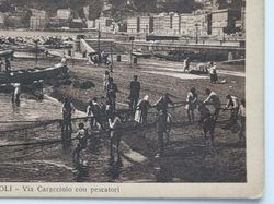 Vykort NAPOLI Via Caracciolo con pescatori