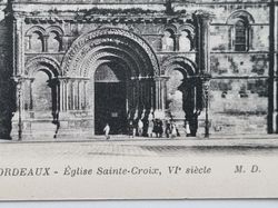 Vykort Frankrike. Église Sainte-Croix de Bordeaux