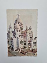 Vykort Paris. The whole of the Sacred Heart Basilica
