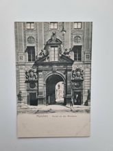 Vykort München. Portal an der Residenz