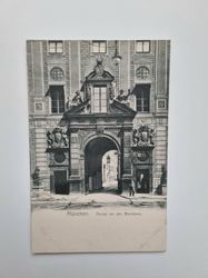 Vykort München. Portal an der Residenz