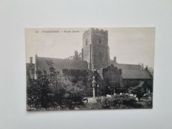 Vykort England. FOLKESTONE. Parish Church.
