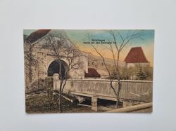 Vykort Nördlingen Partie mit dem Baldinger Tor