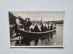 Vykort På kyrkfärd i Leksand 1934
