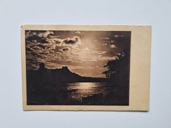 Vykort Kungelf. Månsken öfver Bohus, 1913