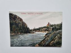 Vykort Trollhättan. Kopparklinten och Helvetesfallet