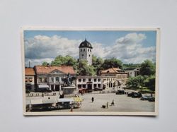 Vykort Uddevalla. Kungstorget, 1950