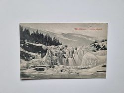 Vykort Tännforsen i vinterskrud