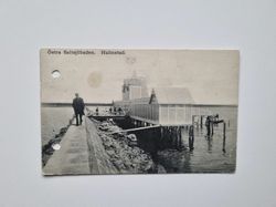 Vykort Östra Saltsjöbaden. Halmstad, 1909