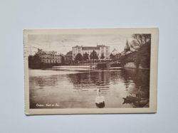 Vykort Örebro. Parti av Ån 1922