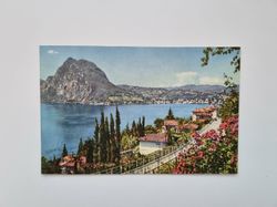 Vykort Schweiz. Lugano-Castagnola