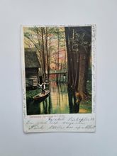Vykort Spreewald. Spreelauf in Lehde