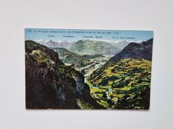 Vykort La vallee d'Argeles et les Pyrenees vues du pic du jer