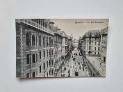 Vykort Italien. GENOVA Via XX Settembre