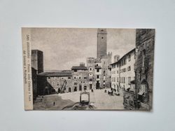 Vykort Italien. San Gimignano. Piazza della Cisterna e Torri
