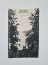 Vykort Insel Rügen. Blick v. d. Waldhalle auf den Selliner Strand.