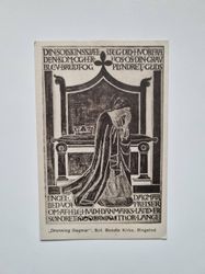 Vykort Danmark. Dronning Dagmar, Sct. Bendts Kirke, Ringsted