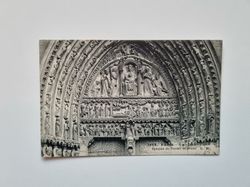 Vykort Paris. Notre dame. Tympan du Portail de droite