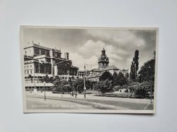 Vykort STOCKHOLM. Kungl. Operan med Operaterrassen och Jakobs kyrka.