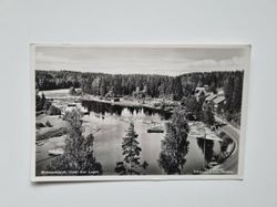 Vykort Strömsnäsbruk. Utsikt över Lagan 1951