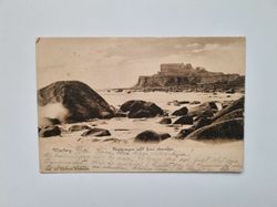 Vykort Warberg. Fästningen sedd från stranden 1906