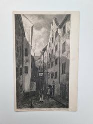 Vykort Vindragareherberget Stora Hoparegränd. Stockholm