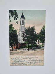 Vykort Swedish Baptist Church, Mulberry Street Worcester, Mass 1907