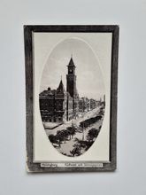 Vykort Helsingborg. Rådhuset och Järnvägsgatan