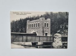 Vykort Trollhättan. Nya Dammluckan med Strömkarlen.