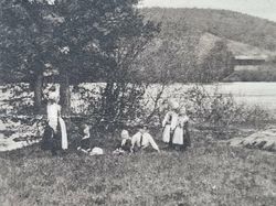 Vykort Tibblebärget vid Leksand 1917