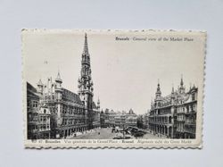 Vykort Brussels General view of the Market Place