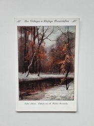 Vykort Erster Schnee. Ölstudie von K. Müller - Kurzwelly