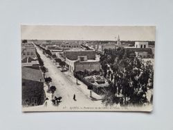 Vykort Tunisien Gabès 1925. Panorama vu de l'Hôtel de l'Oasis
