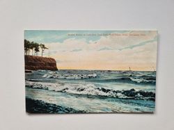 Vykort Sunset Scene on Lake Erie from Eells Point Rocky River, Cleveland, Ohio