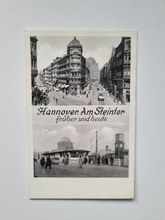 Vykort Hannover. Am Steintor früher und heute