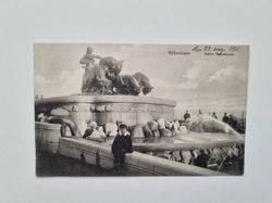 Vykort Danmark. Köbenhavn 1911. Gefionfontänen