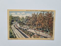 Vykort Arroyo-Seco Parkway, Los Angeles-Pasadena, California 1947