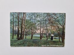 Vykort Pastoral Scene, Washington Park Chicago 1918