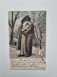 Vykort förälskat par 1903