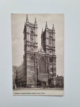 Vykort London. Westminster Abbey. West Front.
