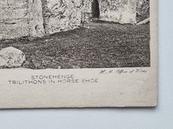 Vykort England. Stonehenge Trilithons  in Horse Shoe