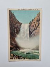 Vykort Yellowstone National Park. Great Falls from Below, 1938