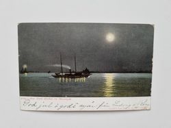 Vykort New York Harbor by Moonlight 1905