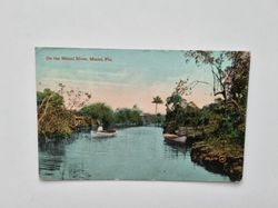 Vykort On the Miami River, Miami, Fla