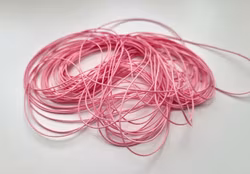 9 meter vaxat bomullssnöre (rosa)