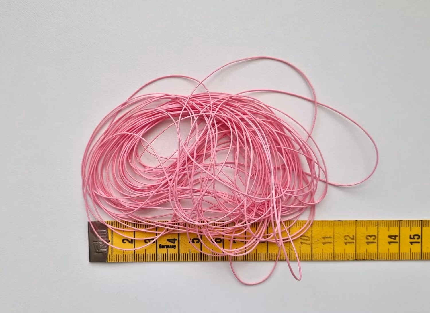 9 meter vaxat bomullssnöre (rosa)