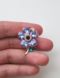 Brosch Lila Blomma