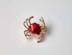 Brosch Röd Krabba