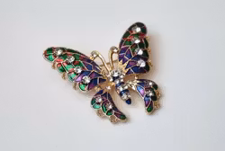Brosch Fjäril med strass