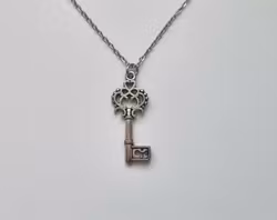 Halsband Silverfärgad Nyckel